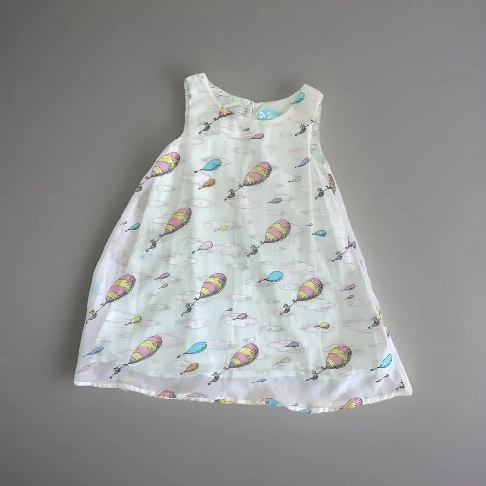 DR SEUSS OH THE PLACES YOU WILL GO TODDLER GIRLS  DRESS SIZE 4T NWOT